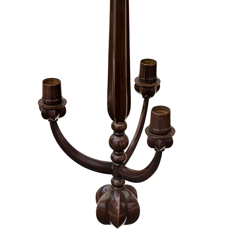 Art Deco Bauhaus Style Three Light Candelabra