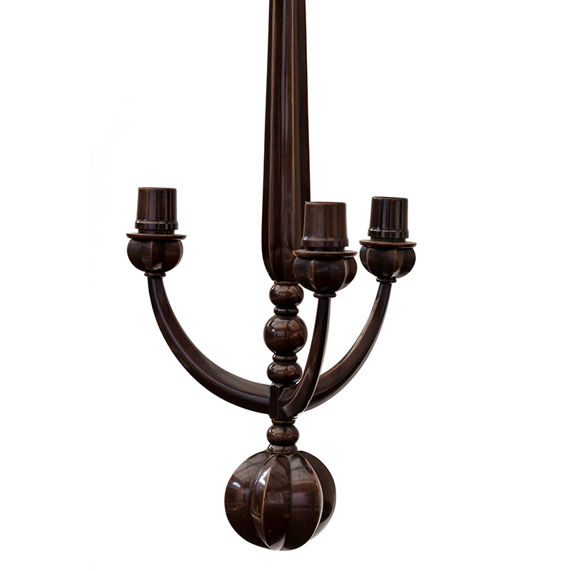 Art Deco Bauhaus Style Three Light Candelabra