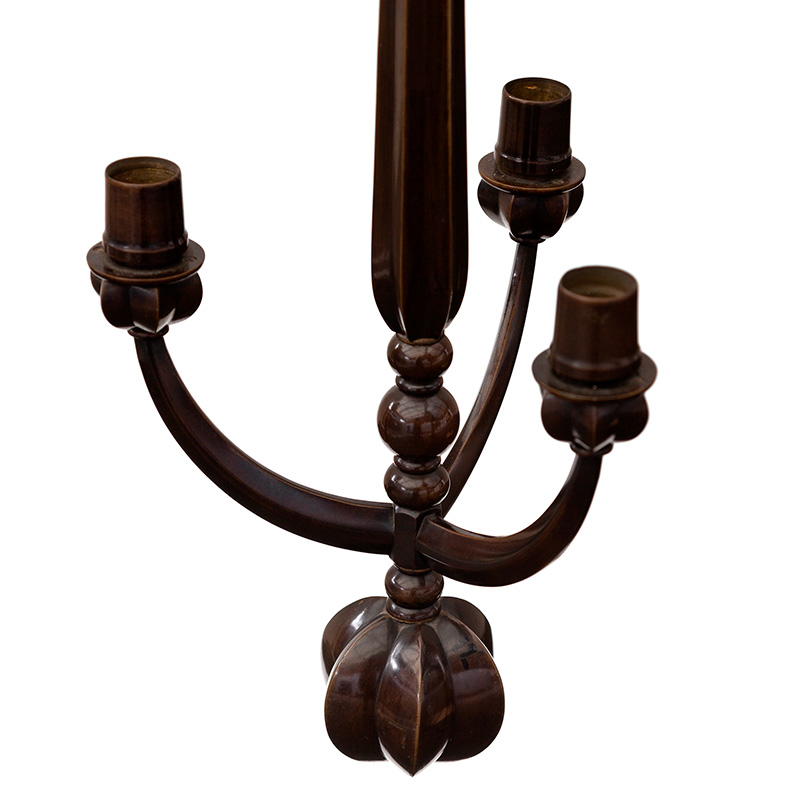 Art Deco Bauhaus Style Three Light Candelabra
