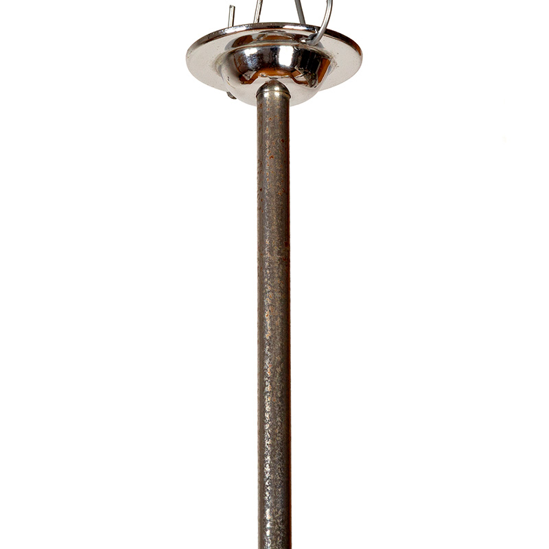 Art Deco Three Light Ceiling Pendant with Frosted Bell Shaped Glass Shades