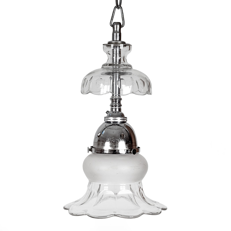 Edwardian Chromium Plated Brass Ceiling Pendant Lamp