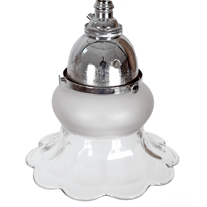 Edwardian Chromium Plated Brass Ceiling Pendant Lamp
