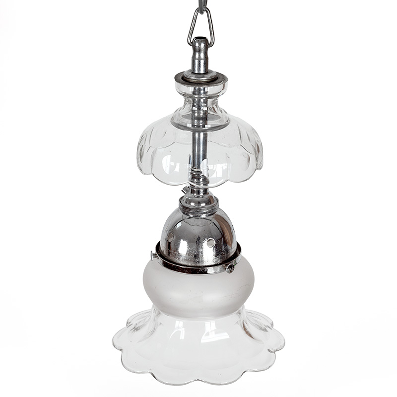 Edwardian Chromium Plated Brass Ceiling Pendant Lamp