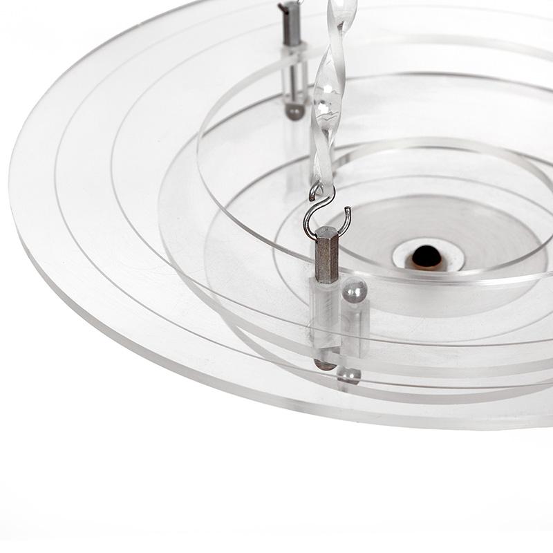 Art Deco Three Tier Perspex Ceiling Pendant Light