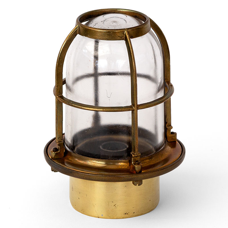 Pair of Cast Brass Indoor Nautical Flush Mounted Bulkhead Lights