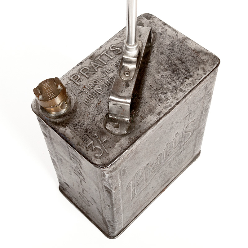 Vintage 'Pratts' Metal Petrol Can Converted into a Table Lamp