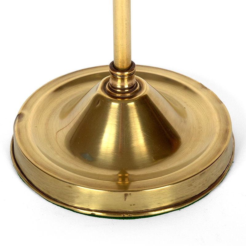 Art Deco Swan Necked Arm Desk Lamp with Coolie Shaped Brass Shade