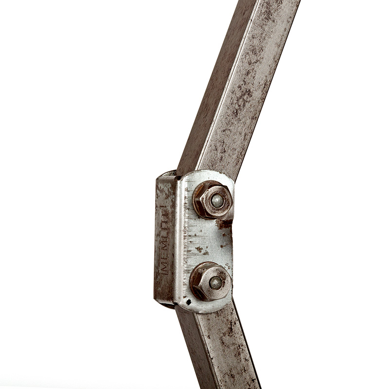 Art Deco Cast Iron Adjustable Desk Lamp with Green Enamel Shade