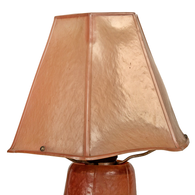 Art Deco Bakelite Table Light on Hexagonal Shaped Base