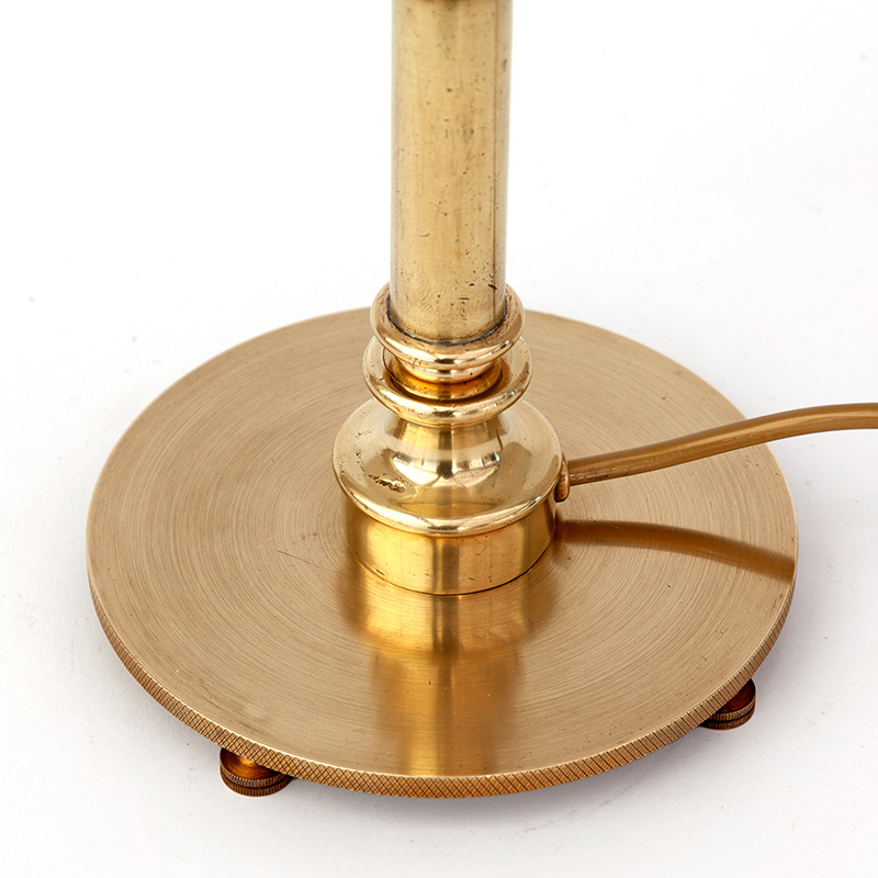 Art Deco Table Lamp Fitted with Holophane Shade