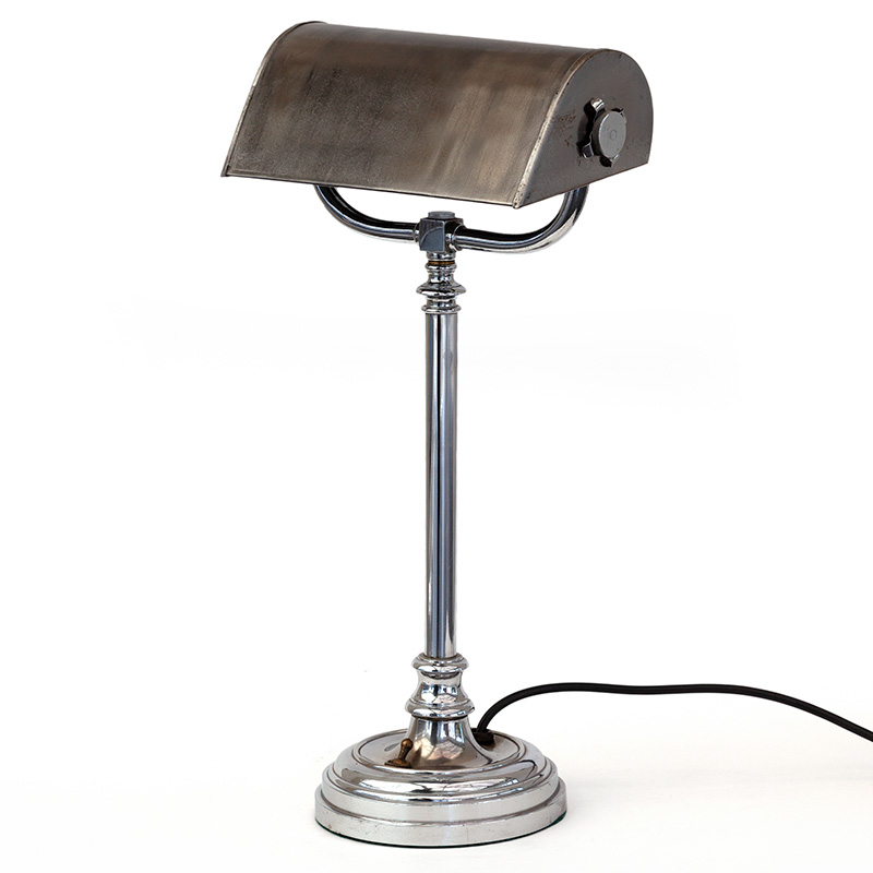 Art Deco Adjustable Desk Lamp with Trough Shaped Shade (c.1925)