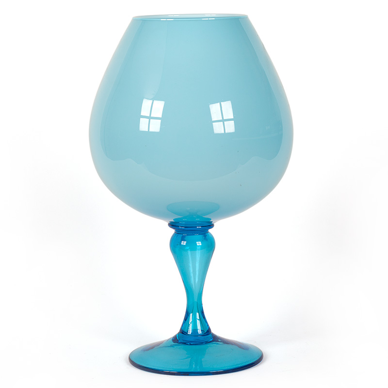 Large Vintage Goblet Shaped Murano Vase