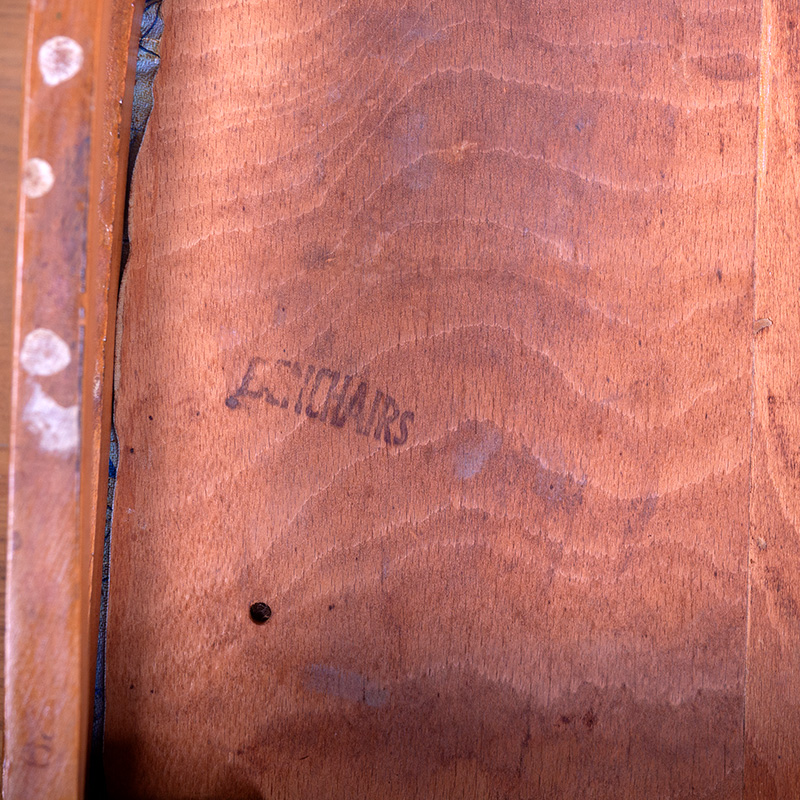 Pair of Mid-Century Chairs Fitted with Original Geometric Seat Covers