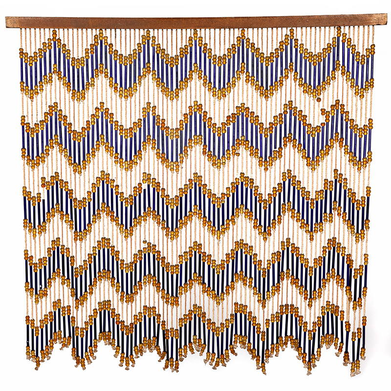 Pair of Art Deco Beaded Curtains with Hand Assembled Glass Beads