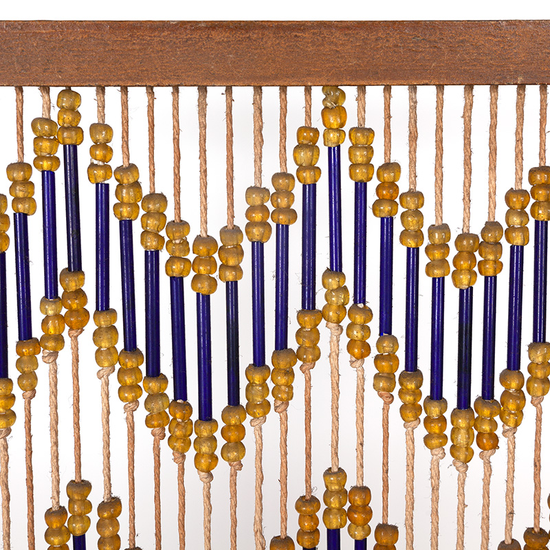 Pair of Art Deco Beaded Curtains with Hand Assembled Glass Beads